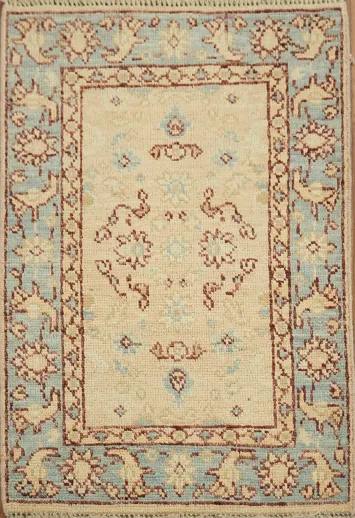 Vegetable Dye Oushak Accent Turkish Rug 2x3