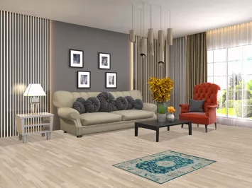 Vegetable Dye Oushak Turkish Wool Rug 2x3