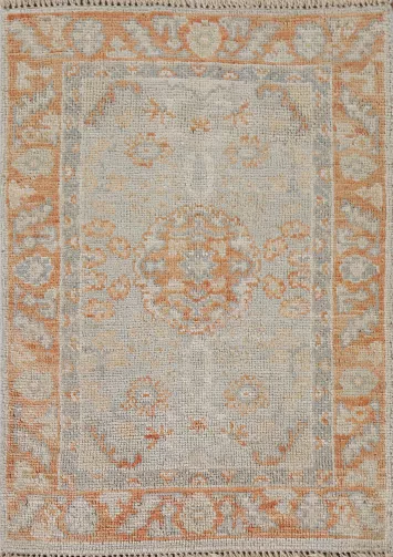 Turkish Wool Oushak Vegetable Dye Rug 2x3