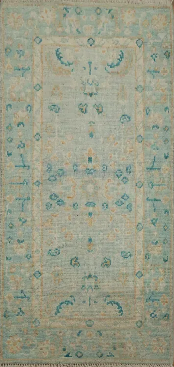 Elegant Vintage-Style Rug in Soft Blue & Beige Tones for Any Room 2x4