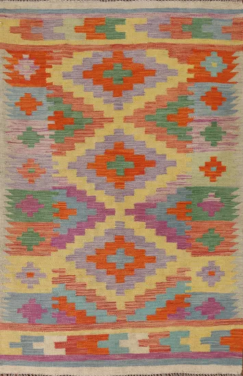 South Western Wool Kilim Oriental Wool Rug 3x5
