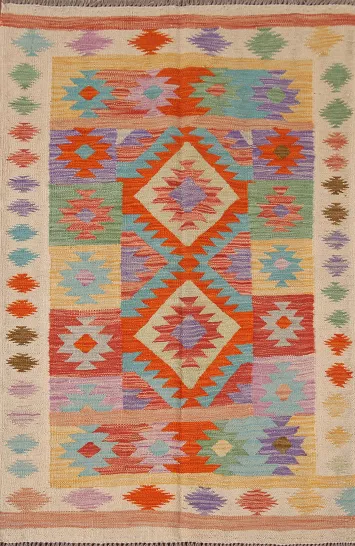 South Western Kilim Oriental Accent Rug 3x5