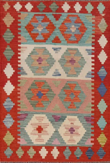 Multicolor Kilim Oriental Accent Rug 3x5