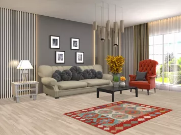 Multicolor Kilim Oriental Accent Rug 3x5