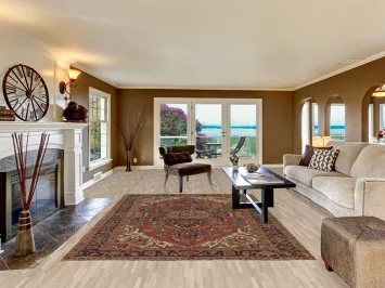 Vegetable Dye Heriz Serapi Antique Persian Rug 7x10