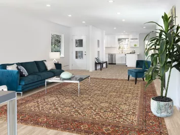 Pre-1900 Antique Mahal Vegetable Dye Persian Area Rug 9x13