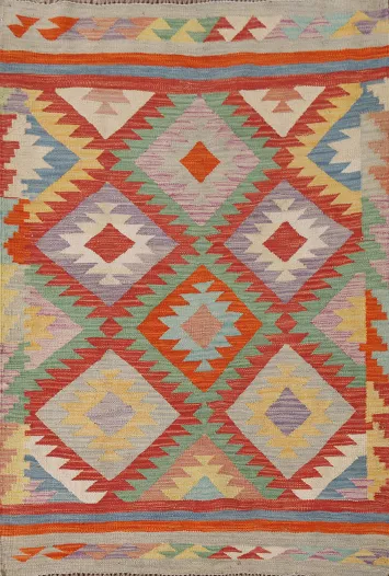 Reversible Kilim Oriental Wool Rug 4x5