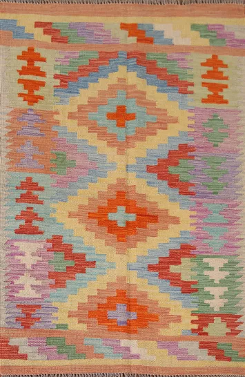 South Western Kilim Oriental Accent Rug 3x5