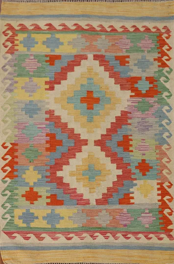 South Western Kilim Oriental Accent Rug 3x5
