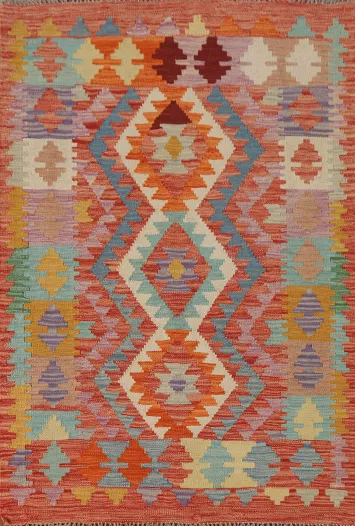 Reversible Wool Kilim Oriental Rug 3x5