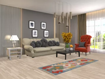 Reversible Wool Kilim Oriental Runner Rug 2x7