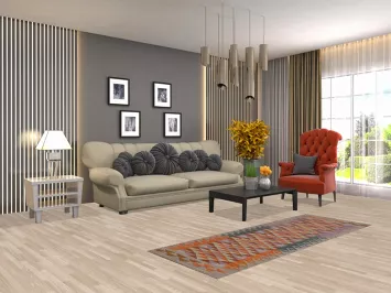 South Western Kilim Wool Runner Rug 2x6