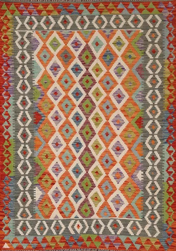 Multicolor Kilim Oriental Accent Rug 4x6
