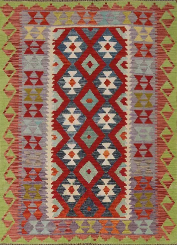 Reversible Wool Kilim Oriental Rug 4x6