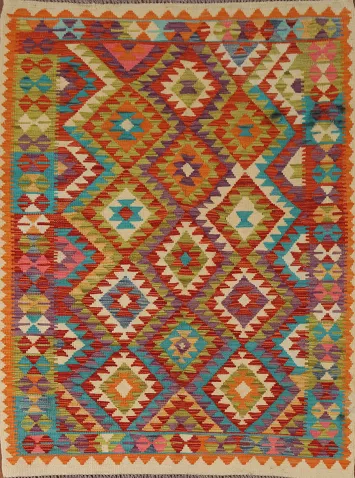 South Western Kilim Oriental Accent Rug 4x6