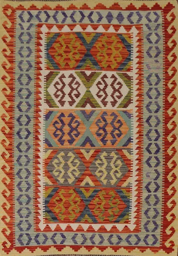 Reversible Wool Kilim Oriental Rug 4x6