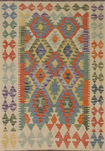 Multicolor Kilim Oriental Accent Rug 4x6