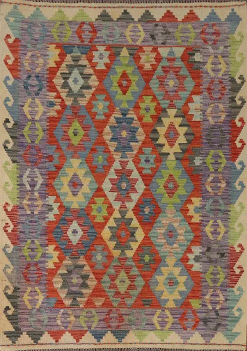 South Western Kilim Oriental Accent Rug 4x6