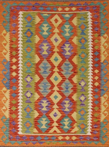 South Western Kilim Oriental Accent Rug 4x6
