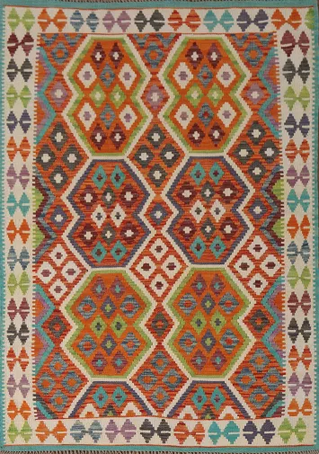 South Western Kilim Oriental Accent Rug 4x6