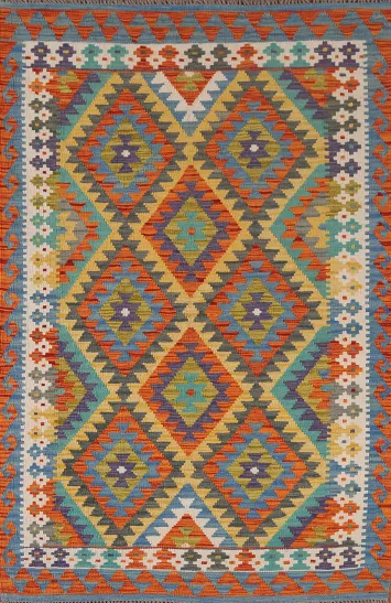 South Western Kilim Oriental Accent Rug 4x6