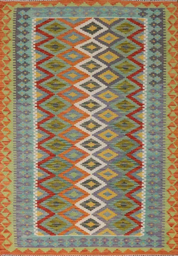 Reversible Wool Kilim Oriental Rug 4x6