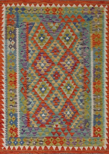 South Western Kilim Oriental Accent Rug 4x6