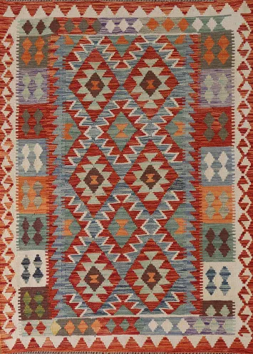 South Western Kilim Oriental Wool Rug 4x6
