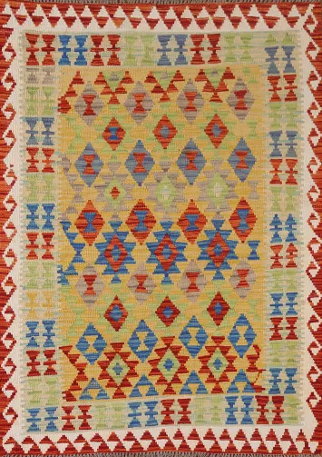 Multicolor Kilim Reversible Wool Rug 4x6