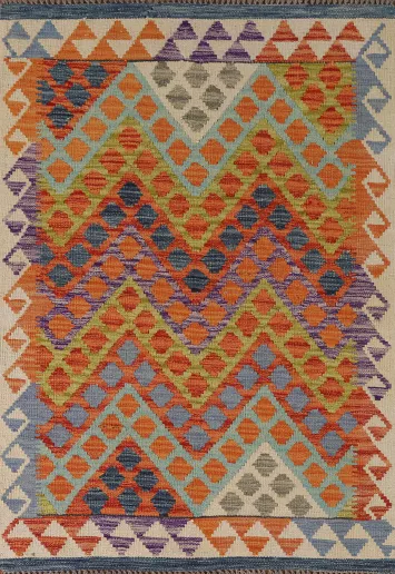 Multicolor Kilim Oriental Accent Rug 3x5