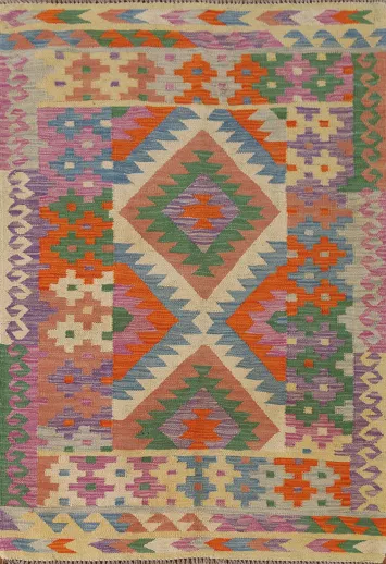 South Western Kilim Oriental Wool Rug 3x5