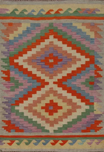 South Western Kilim Oriental Accent Rug 3x5