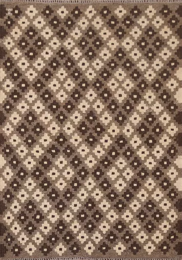 Geometric Wool Kilim Oriental Rug 3x5