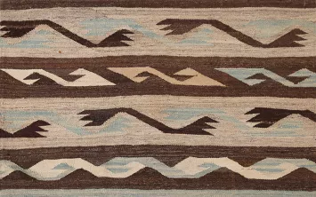 Striped Wool Kilim Oriental Rug 3x5