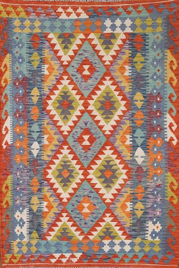 South Western Kilim Oriental Accent Rug 4x6