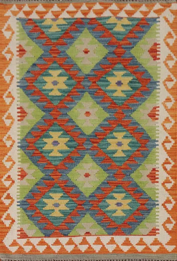 South Western Kilim Oriental Accent Rug 3x4