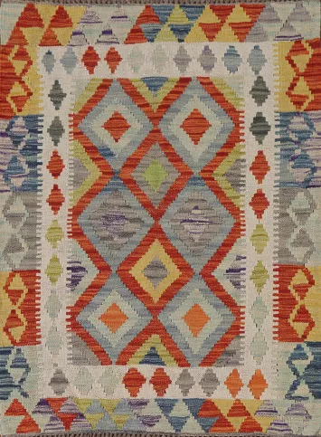 South Western Kilim Oriental Accent Rug 3x4