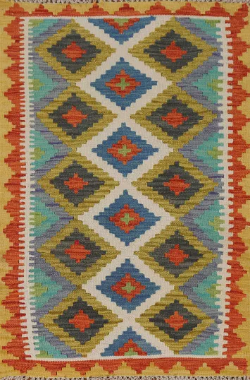 South Western Kilim Oriental Accent Rug 3x4