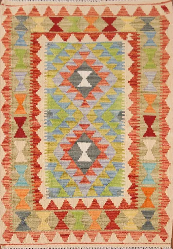 South Western Kilim Oriental Accent Rug 3x4