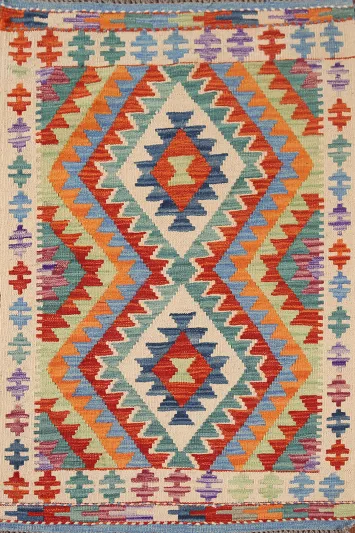 South Western Kilim Oriental Accent Rug 3x4
