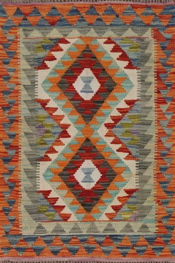 South Western Kilim Oriental Accent Rug 3x4