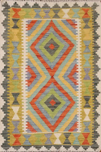 South Western Kilim Oriental Accent Rug 3x4