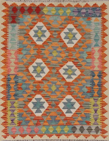 South Western Kilim Oriental Accent Rug 3x4