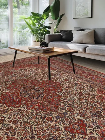 10x13 Kashan Persian Area Rug