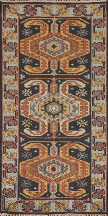 Geometric Heriz Serapi Oriental Rug 3x6