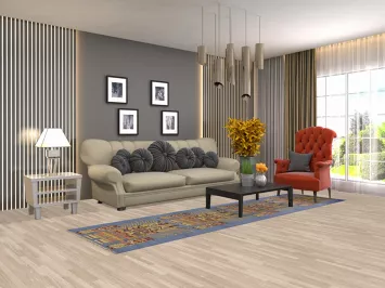 Light Blue Heriz Serapi Oriental Runner Rug 3x10