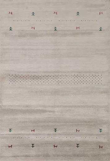 Handmade Gabbeh Oriental Area Rug 5x8