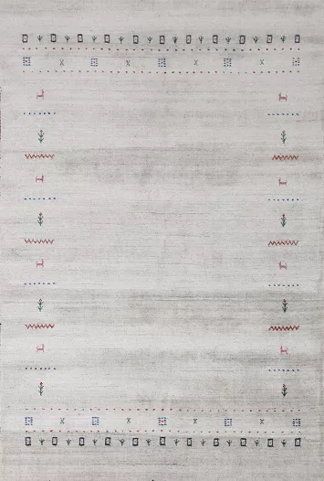 Tribal Wool Gabbeh Indian Rug 5x8