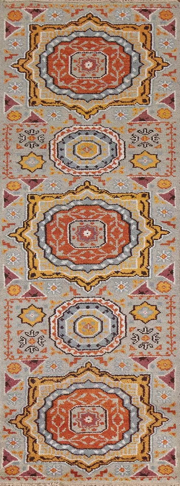 Geometric Heriz Serapi Oriental Runner Rug 2x8