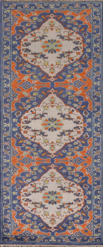 Blue Heriz Serapi Oriental Runner Rug 3x7